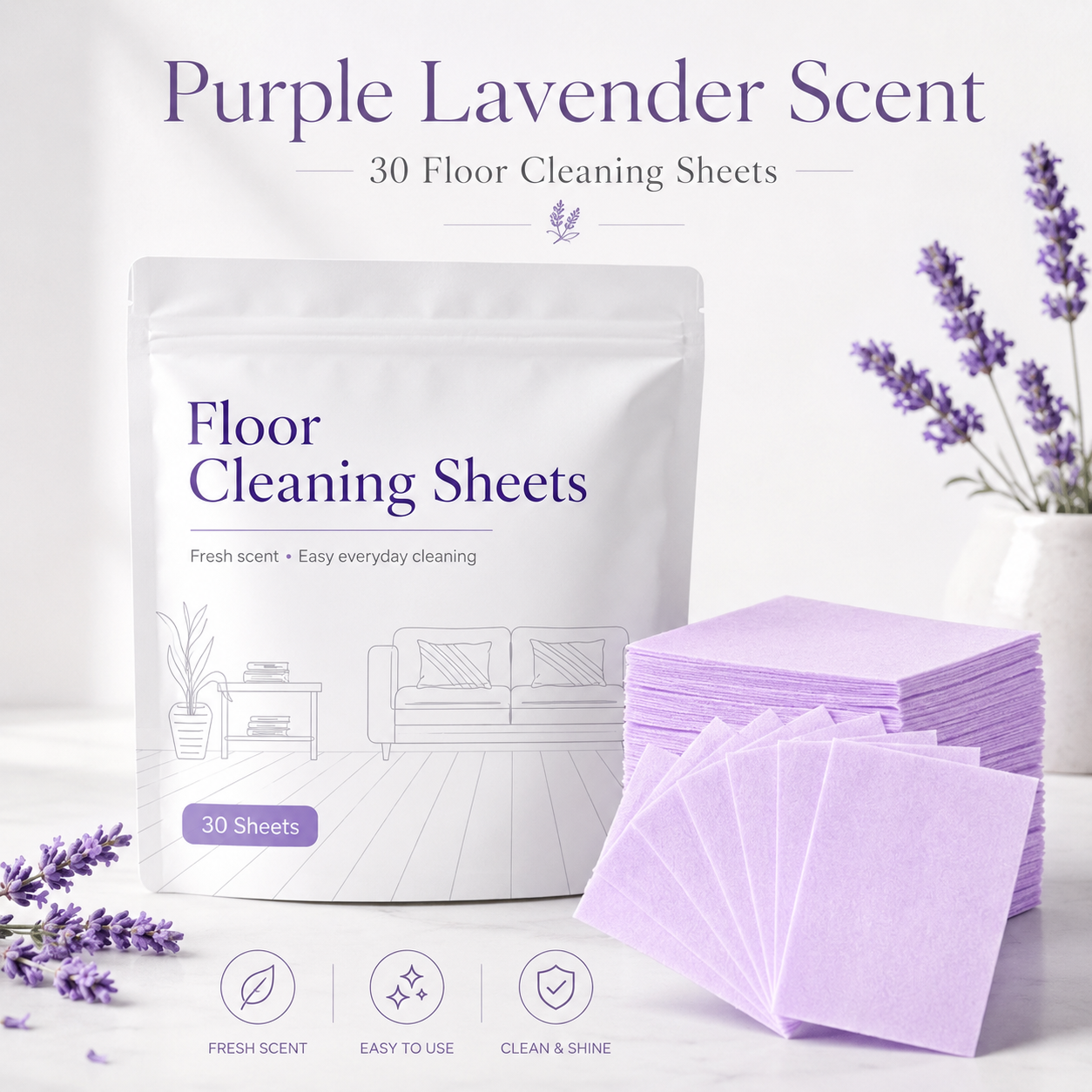 Floor Cleaning Wipes—Instant Cleaning, No Residue